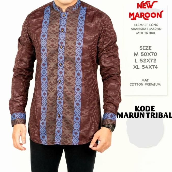 KEMEJA KOKO SLIM FIT PUTIH / BAJU KOKO PRIA SLIMFIT LENGAN PANJANG