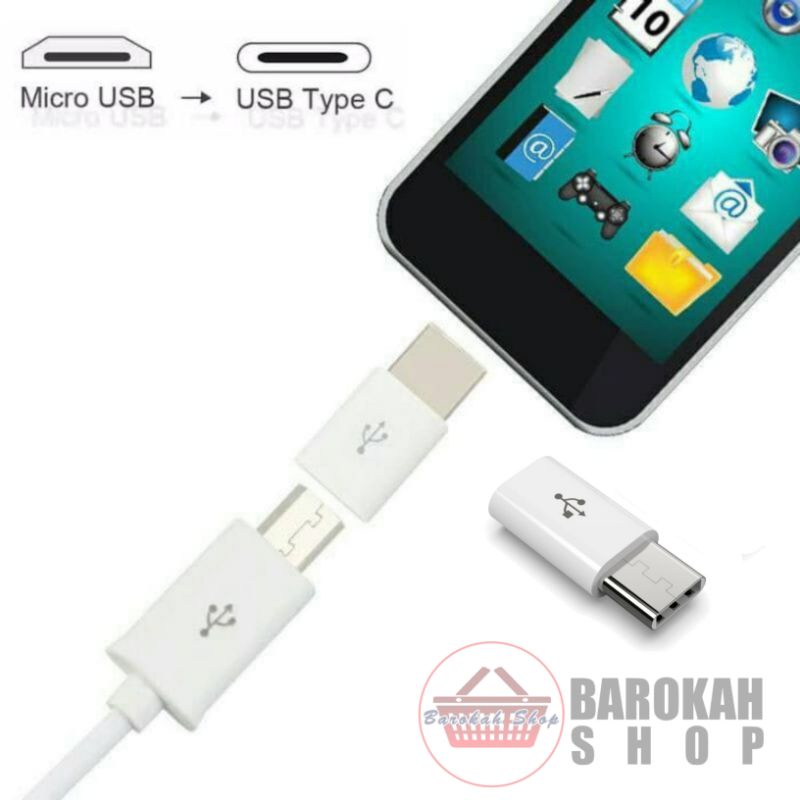 Jual Sambungan Otg Usb Biasa Ke Type C Konverter Micro Usb To Type C Shopee Indonesia