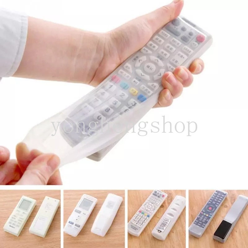 Case Pelindung Remote Control TV Bahan Silikon Tahan Air Dan Debu Warna Transparan