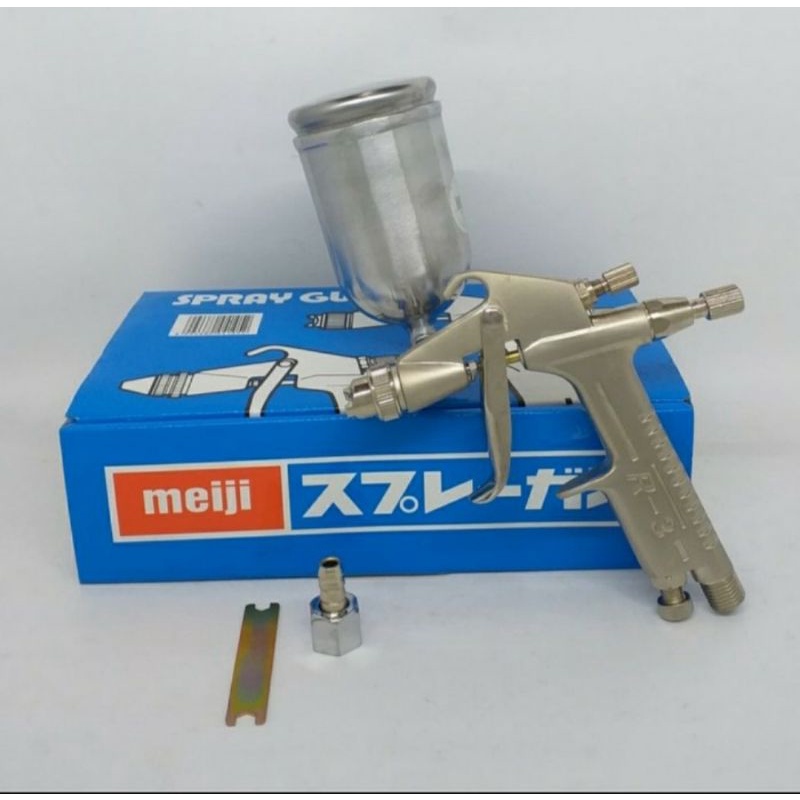 Spray gun Meiji R3 Original By Meiji Taiwan(Tabung atas 200cc)