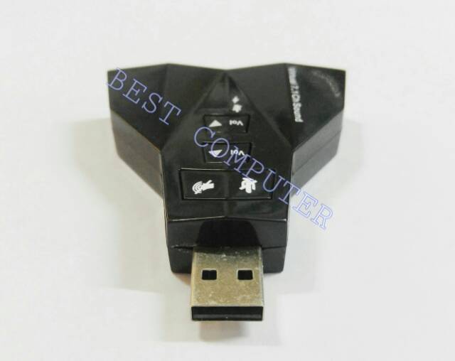 USB SOUND ADAPTER VIRTUAL 7.1 CHANNEL DOUBLE MICROPHONE AND HEADSET