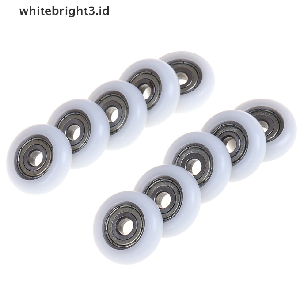 (whitebright3.id) 2 / 5 / 10 Pcs Roda roller Geser Pengganti Bahan Plastik Untuk Pintu shower