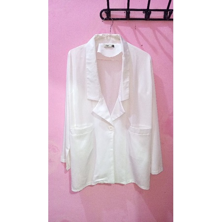 Prelove Second bekas Blazer Cardigan Jaket kayra minimal kenzo greenlight look pink me miss me polka
