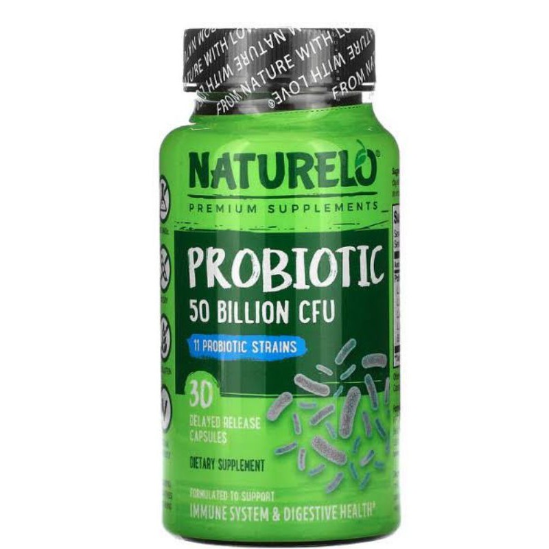 NATURELO probiotic, 50 billion CFU, 30 capsules