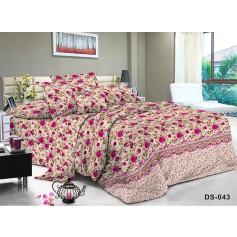 sprei motif BUNGA mewah 180x200 160x200 120x200 1set sarban &amp; sargul