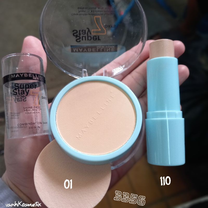 OBRAL MURAH 1Paket Maybelline Bedak powder + Countour 3356