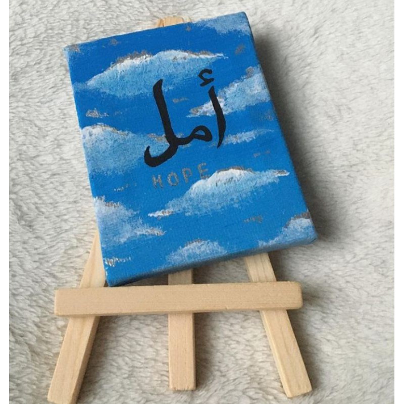 

H7Y KANVAS LUKIS 20X30CM / EASEL ( STANDING KANVAS ) / PALET / CAT ACRYLIC / KUAS NO.1