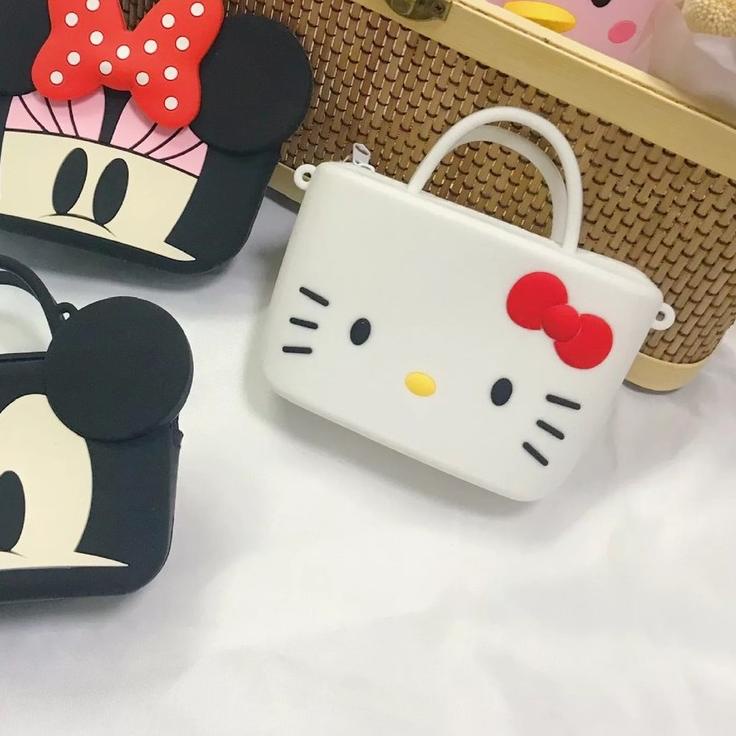 ✯ TAS JELLY RUBBER ANAK KIDS ( ASLI IMPORT ) SELEMPANG SQUARE KOTAK ➴