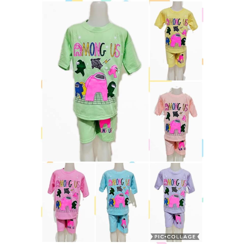Stelan anak cewek Ls Katun Among Us - stelan anak Motif Amonng Us - baju santai anak cewek - BAJU ANAK CEWEK-4