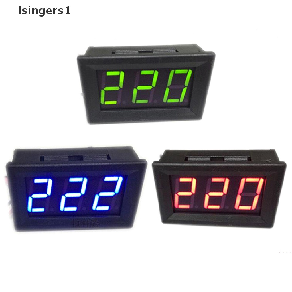 (lsingers1) Voltmeter digital AC 70-500V display LED 2 Kabel