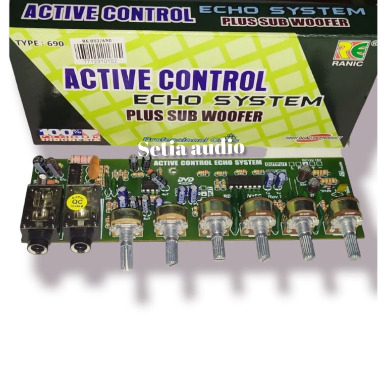 kit aktif tone control stereo mic echo subwoofer (690)