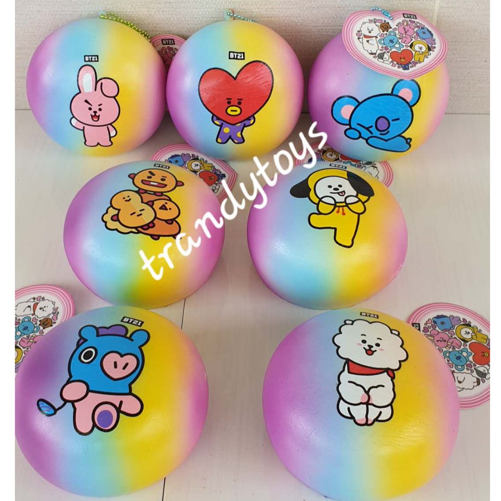 Squishy Murah Mainan SQUISHY Gantungan Kunci BAKPAO BESAR [ BTS ] GALAXY RAINBOW WARNA