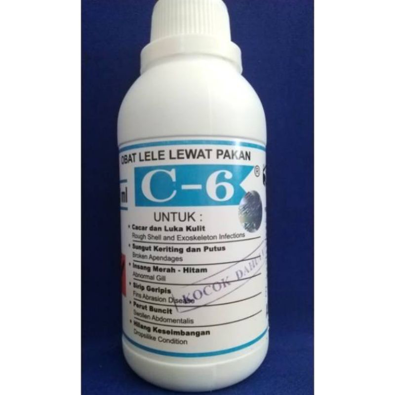 OBAT IKAN LELE LEWAT PAKAN C6 C-6 OBAT CACAR & LUKA KULIT PADA IKAN