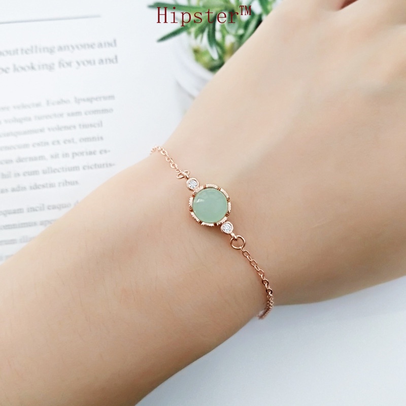 New Hot Fashion Exquisite Green Ross Quartz round Bracelet