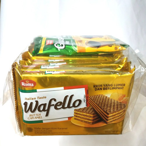 

Roma Wafello Wafer Rs Caramel isi 5 Sachet/Pack