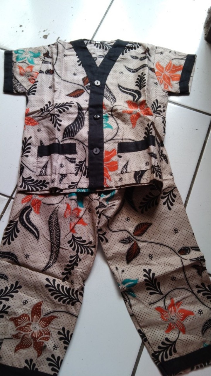Piyama Batik Anak | Baju Tidur Anak | Batik Pekalongan | Batik Anak Ecer Grosir Kodian