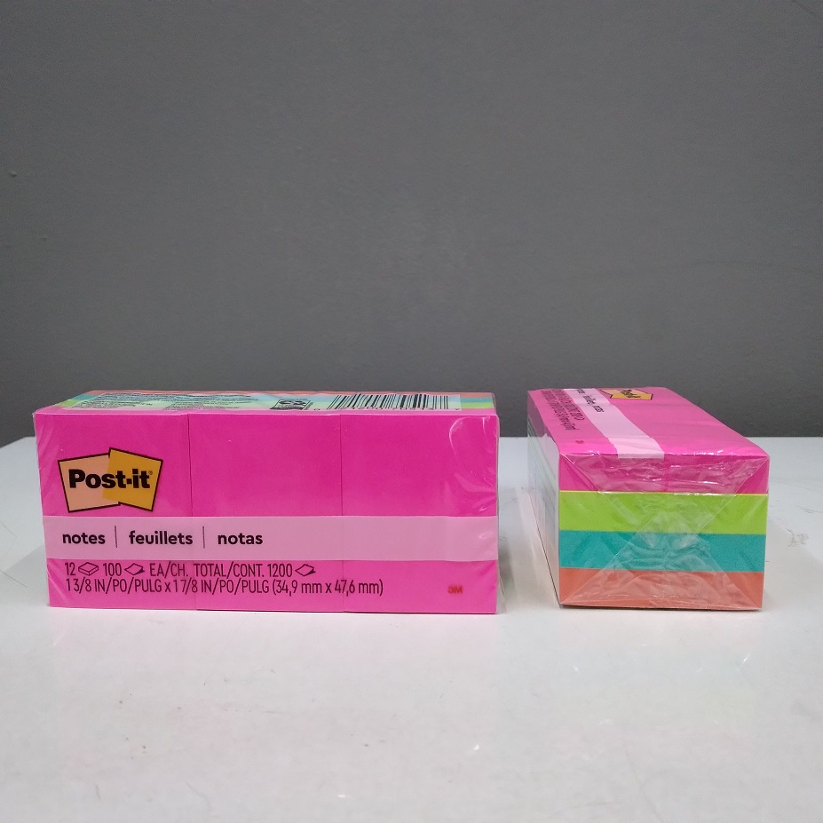 

InJO 3M post it 653AN warna neon sticky note 35mmx48mm memo tempel