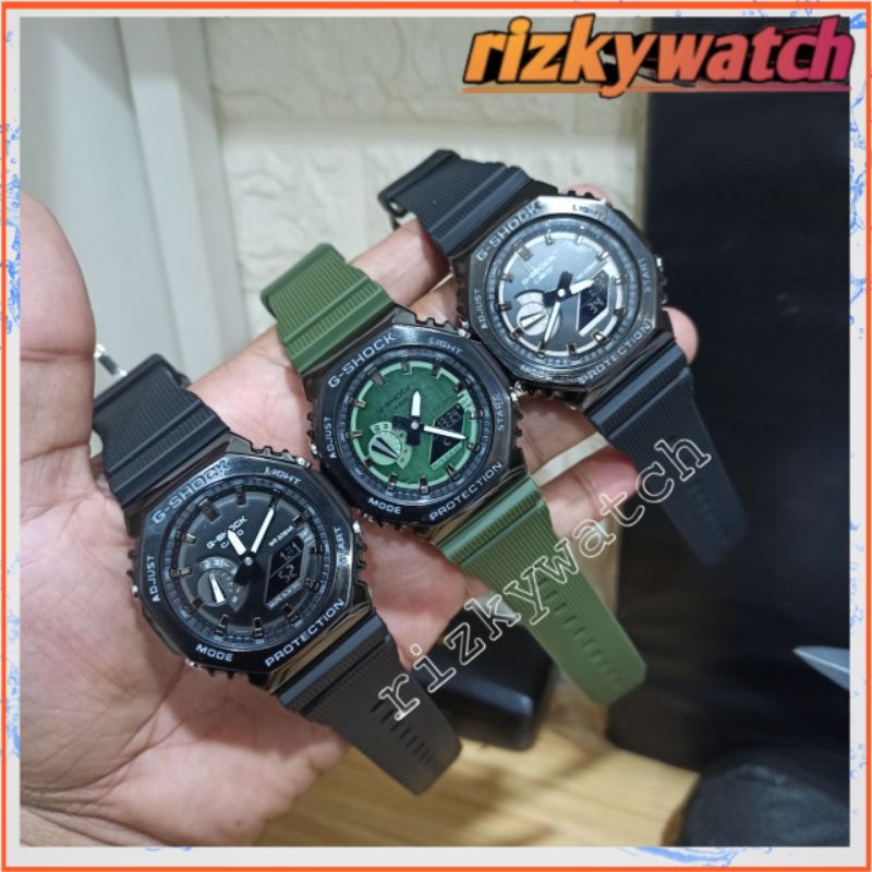 Jam Tangan Gshock / G-shock GM2100 Body Stainless Analog Digital