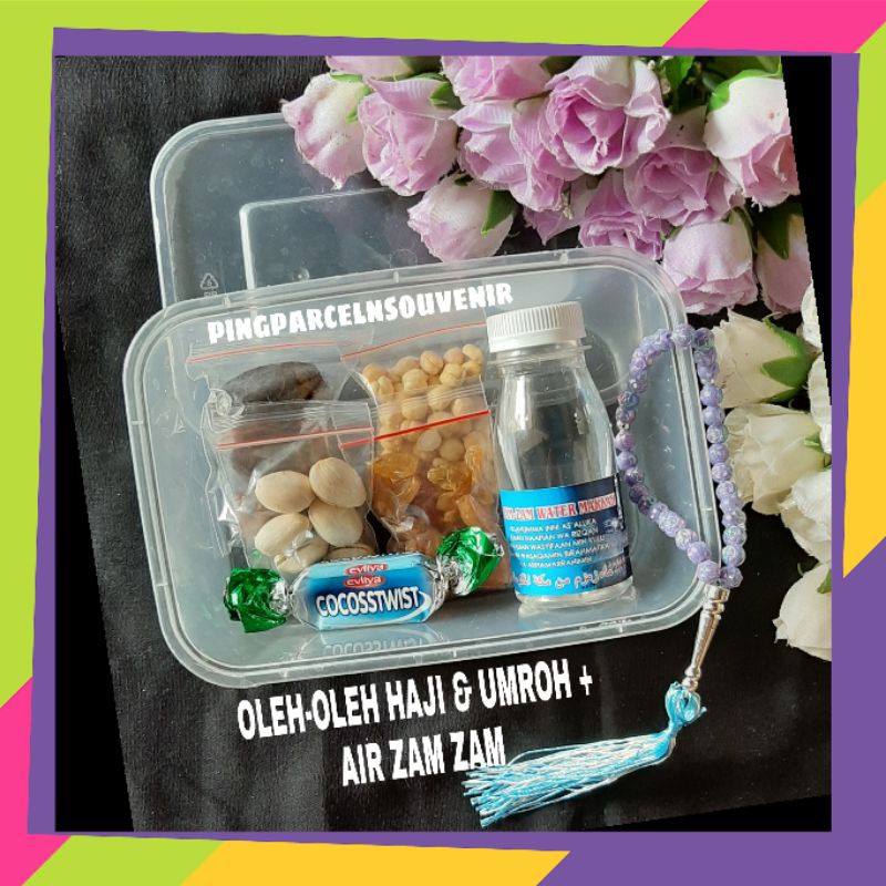 

paket oleh oleh haji dan umroh isi 7 macam free mangkok thinwall