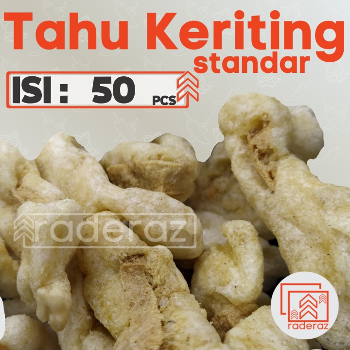 

tahu KERITING STANDAR 50pcs untuk Toping Baso Aci Seblak Indomie by RADERAZ (bisa GROSIR bisa COD)