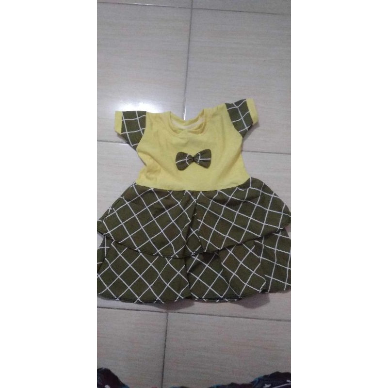 DRESS ANAK MURAH//MODEL SUSUN atau REMPEL//SATU UKURAN 1/2 TAHUN,TERGANTUNG BADAN ANAKNYA