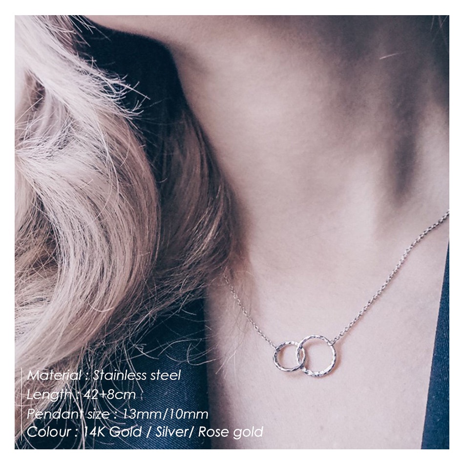 Kalung Choker Liontin best friend Bahan Stainless steel Untuk Wanita