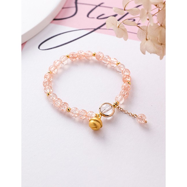 LRC Gelang Tangan Fashion Popcorn Bell Bell Beaded Single Ring Bracelet F88915