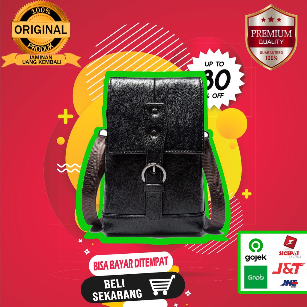Tas Selempang Pria Tas Bahu Kulit Import Original New Branded D25