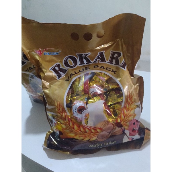 Rokari Coklat Bulat Value Pack 350gr Isi 50 Pcs / Kue Lebaran Coklat Waferball