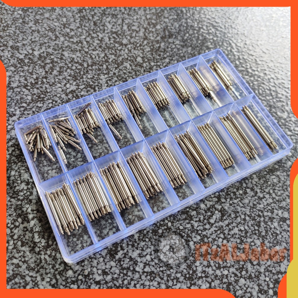 Paket Spring bar Stainless Paket lengkap Pin pen jam tangan 1.50mm