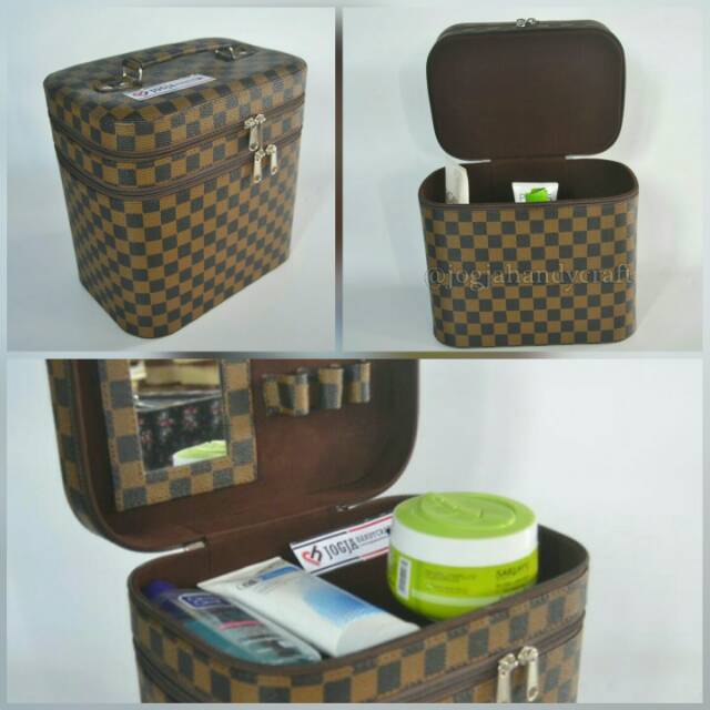 TAS MAKE UP JUMBO MURAH BERKUALITAS / TEMPAT KOSMETIK BESAR DAMIER