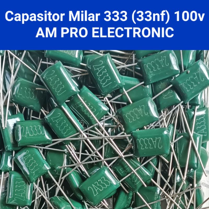 Kapasitor Milar 333 100v 33nf Capacitor Milar 33n 0.033uf