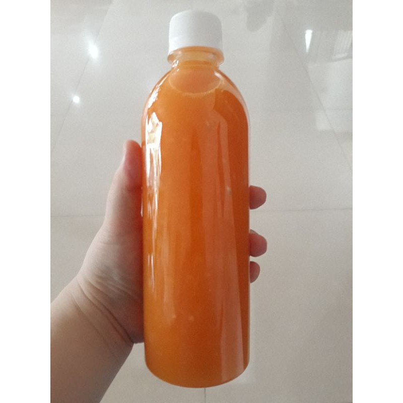 

sari jus jeruk asli tanpa campuran air dan gula tambahan 500 ml