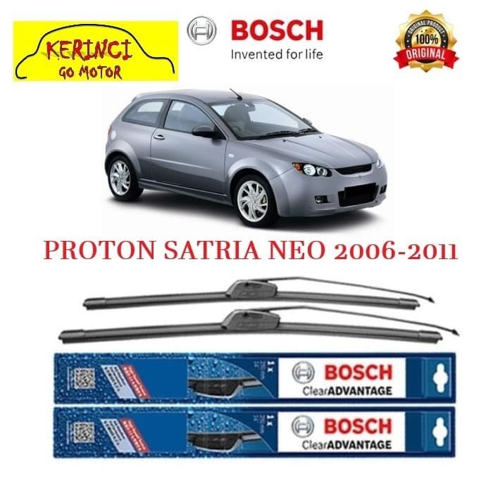 WIPER BOSCH CLEAR ADVANTAGE PROTON SATRIA NEO 2006-2011 20&quot; &amp; 17&quot; SET