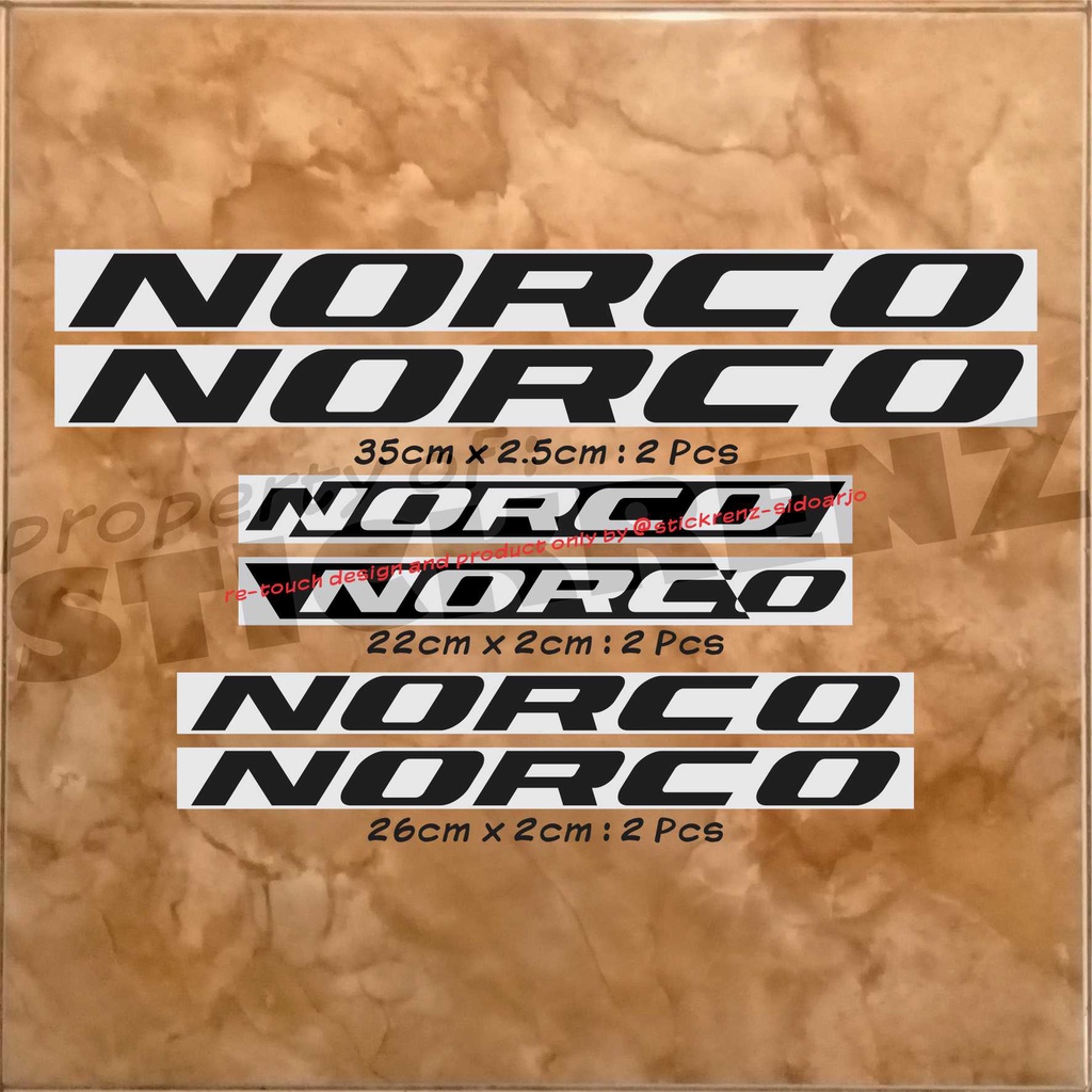 Cutting Sticker Stiker Frame Sepeda Roadbike Norco 01 Custom