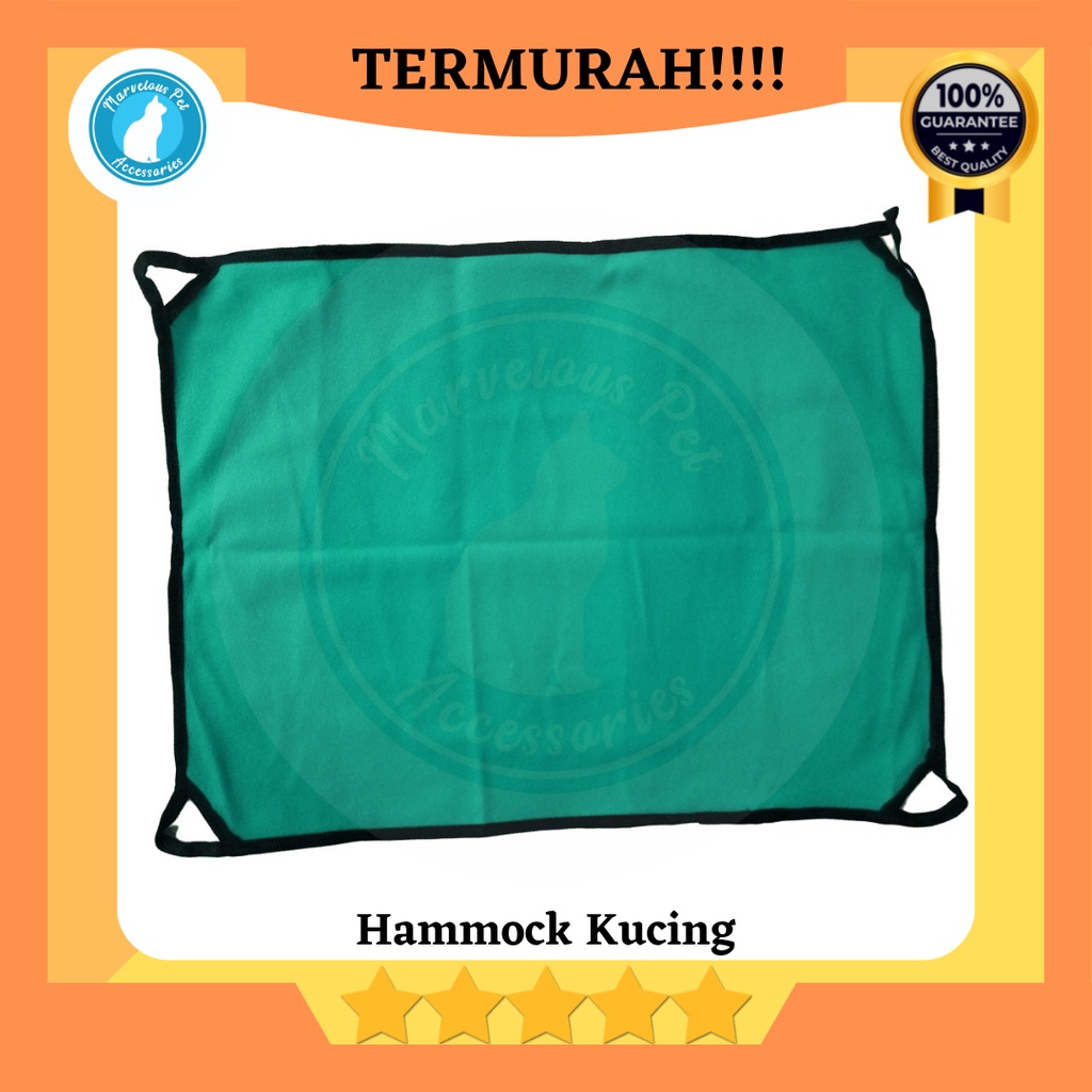 Tempat tidur Ayunan kucing gantung / cat hammock / ayunan kandang kucing-Hijau Tosca
