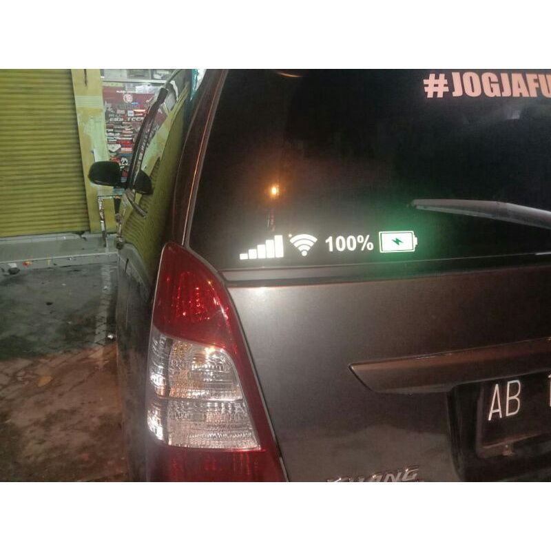 Stiker Potong Yang Lagi Viral Batrai Hp Wifi Sinyal Phone Mobil Motor Momo Cutting Sticker