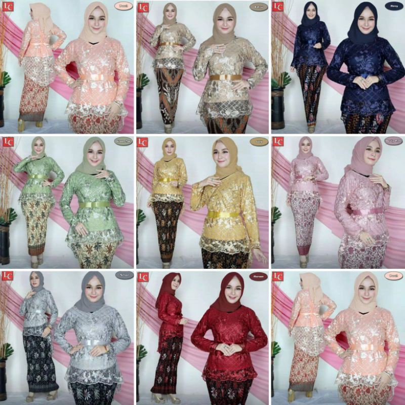 Setelan Kebaya Pesta Cantik / Outfit Kebaya modren / Kebaya Tulle / Kebaya Wisuda