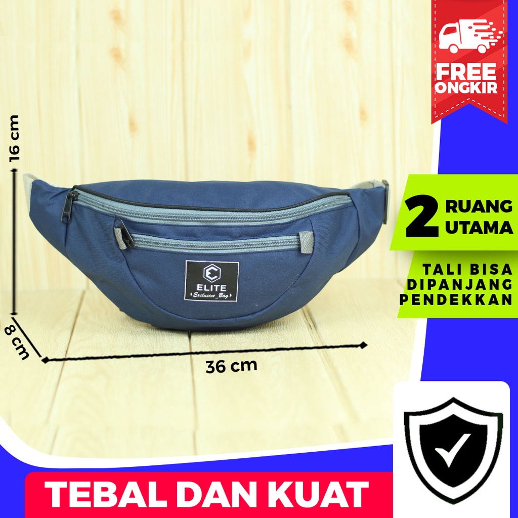 Slempang Distro Pria Hangout OOTD Selempang Cowok Stylish Waistbag Cowok Keren Bagus Kekinian Awet