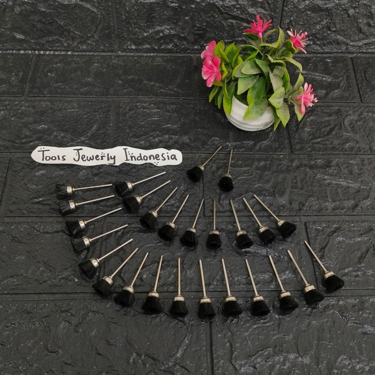 Mata Bor Sikat Kawat Mangkok Halus Hitam / Mata Tuner Sikat Mangkok