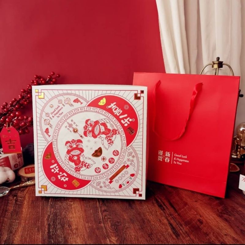 

Liyen Cookie Box / Kotak Hampers Imlek / Packaging Lapis / Dus Spiku