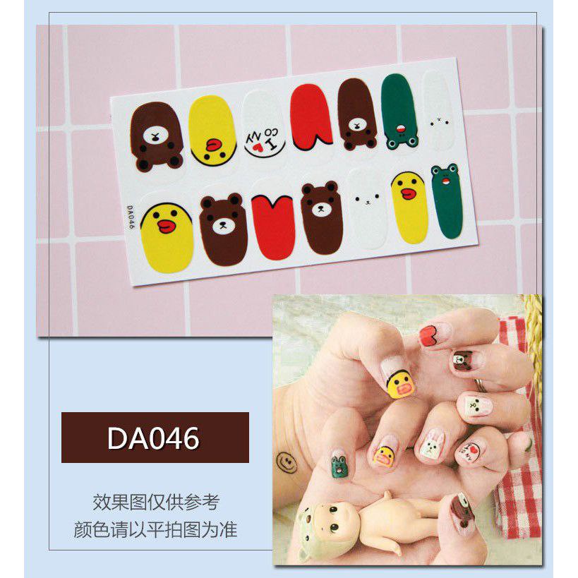 RANDOM Kuku Tempel / Stiker Kuku Lucu Pengganti Cat Kuku Tidak Bisa Pilih Motif