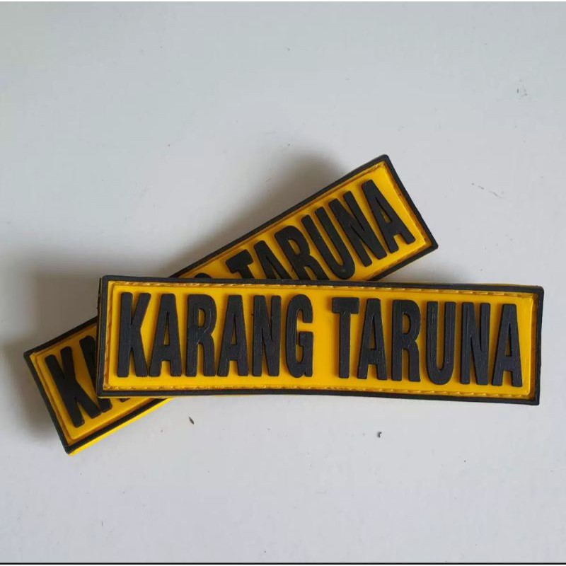 PATCH RUBBER TULISAN KARANG TARUNA TEMPELAN KARET EMBLEM