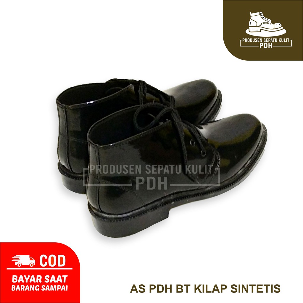 SEPATU PDH PRIA PENDEK TALI KILAP MENGKILAP SEPATU KANTOR HITAM PRIA FORMAL PANTOFEL PRIA