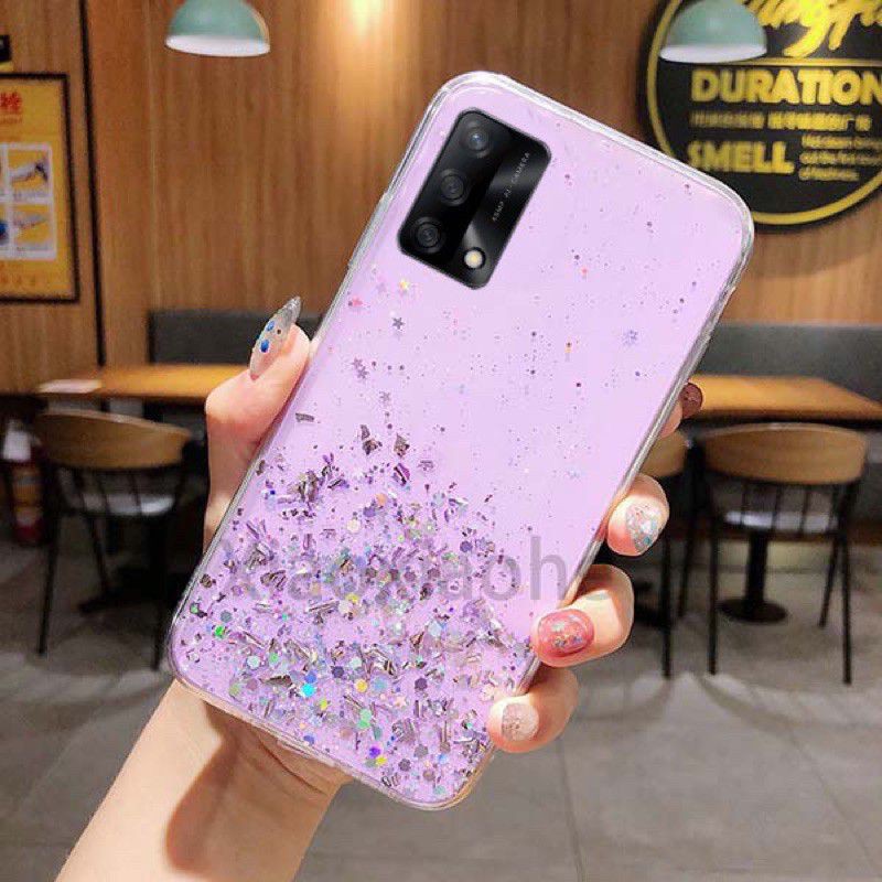 Oppo A16 A17 A54 A55 5G A74 4G A74 5G Casing Softcase Tpu Bahan Premium Glitter Glossy