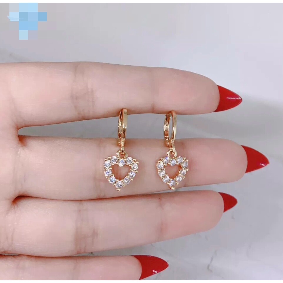 ANTING WANITA CANTIK BERLAPIS EMAS ASLI PRODUK IMPOR