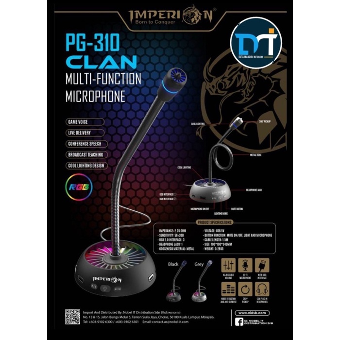 Mic Imperion PG-310 Clan Multi Function Microphone