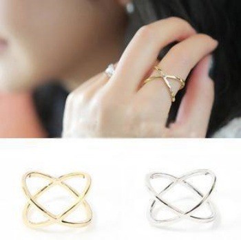 MORYMOSHI C04 Cincin Wanita Ring Double Fashion Aksesoris Korea