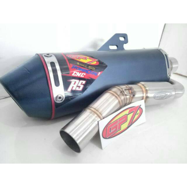 Knalpot gp7 original cnc rs bore up motor honda crf 150L