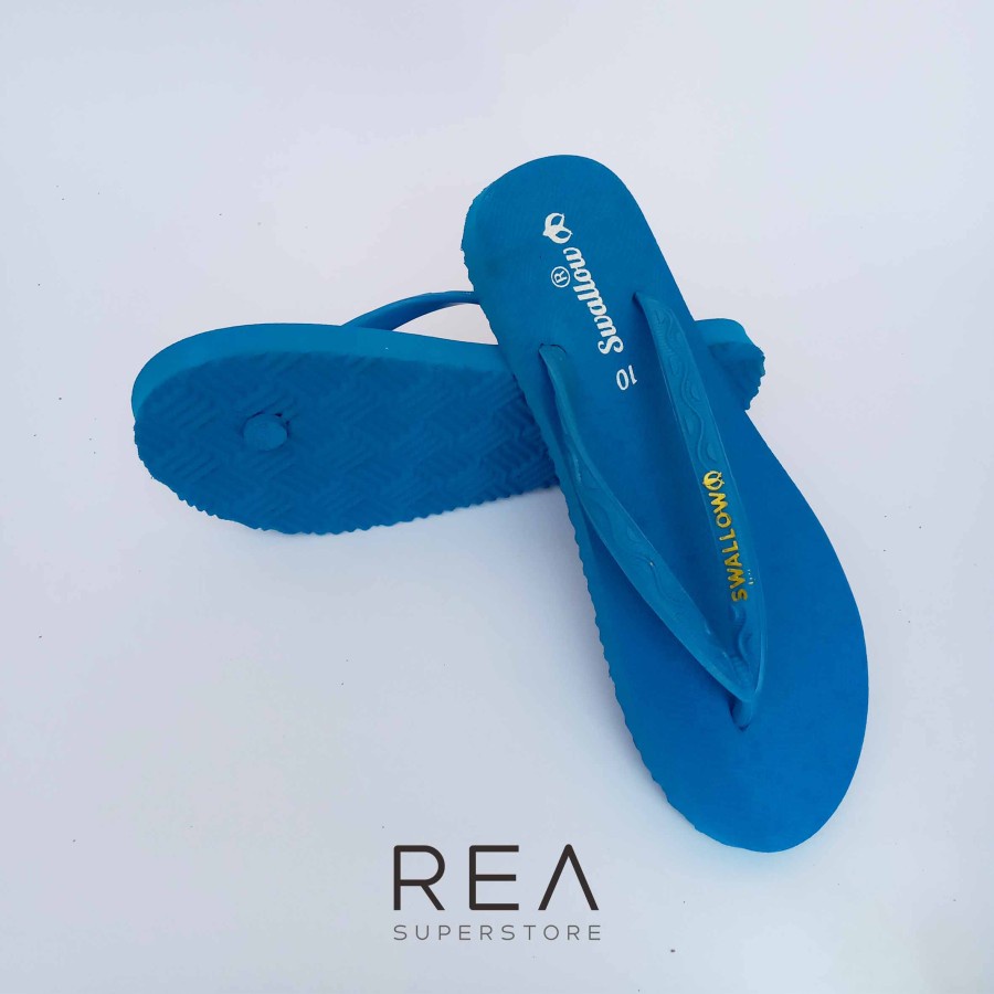 Sandal Jepit Karet Pria Wanita Asli Original Swallow Nice Biru